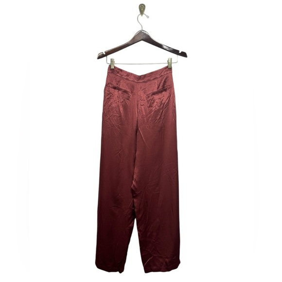 NWOT HOUSE OF HARLOW 1960 X REVOLVE Charlie Wide Leg Pant Burgundy XS - Picture 7 of 8